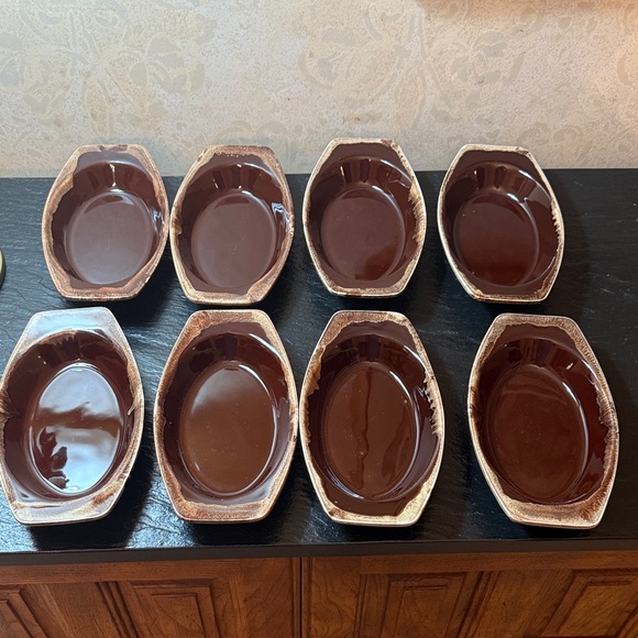 Hall 1928 Other - Elegant Brown Stoneware Serving Dishes
